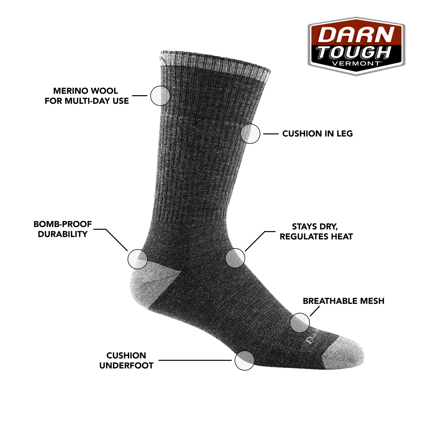 Men's John Henry Boot Midweight Work Sock